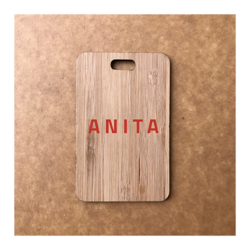 Custom Bamboo Luggage Tag 13