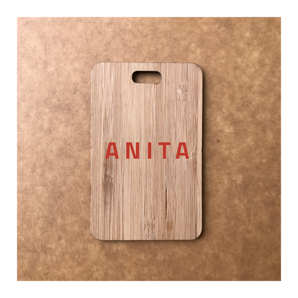 Custom Bamboo Luggage Tag 13