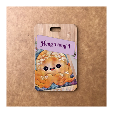 Custom Bamboo Luggage Tag 13