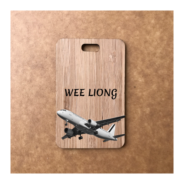 Custom Bamboo Luggage Tag 13