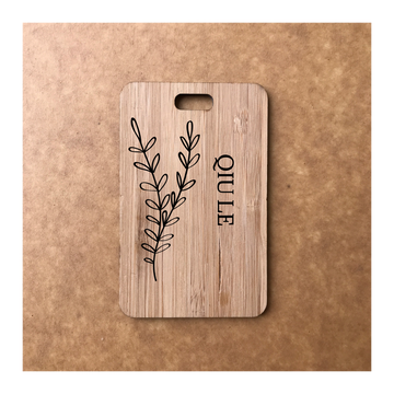 Custom Bamboo Luggage Tag 13