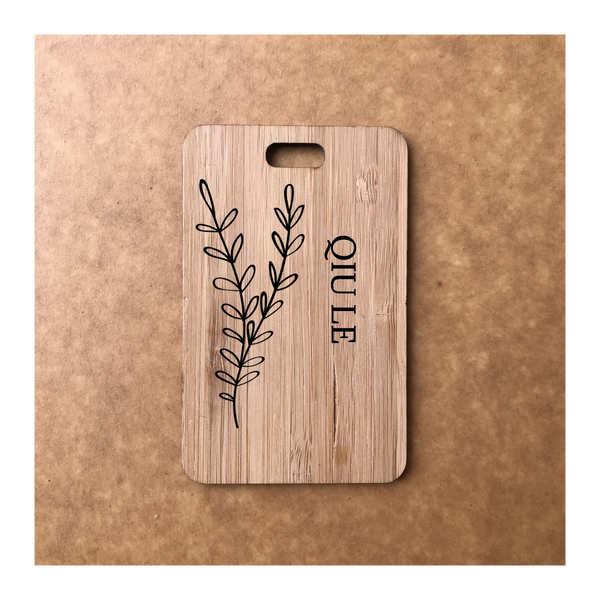 Custom Bamboo Luggage Tag 13