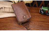custom leather messenger bag