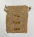 Custom Jute Drawstring Bag 201(16x20cm)