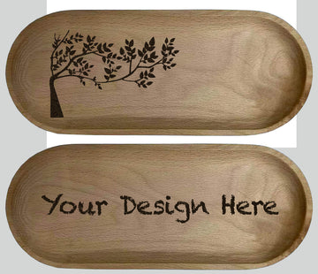 Custom solid wooden tray 16