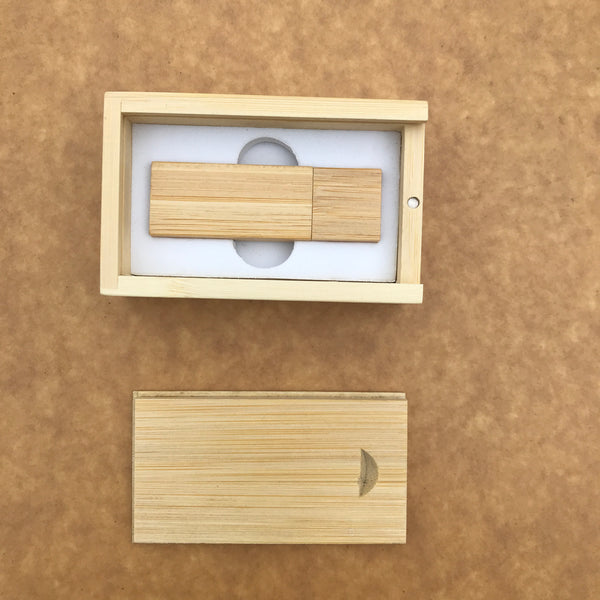 Custom Bamboo thumb drive set 01
