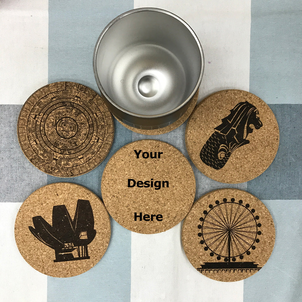 Eco-Friendly Cork Coasters with Custom Logo – Singapore Sustainability