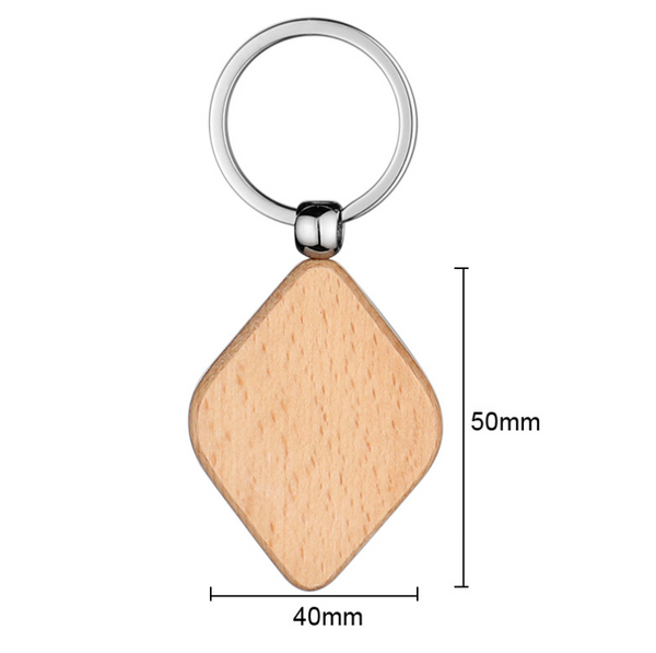 Custom Solid Wood Keychain 30