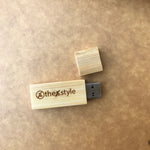 Custom Bamboo thumb drive set 01
