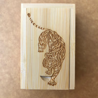 Custom Bamboo thumb drive set 01