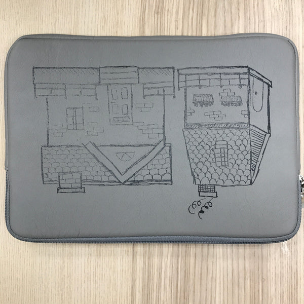 Custom laptop case grey