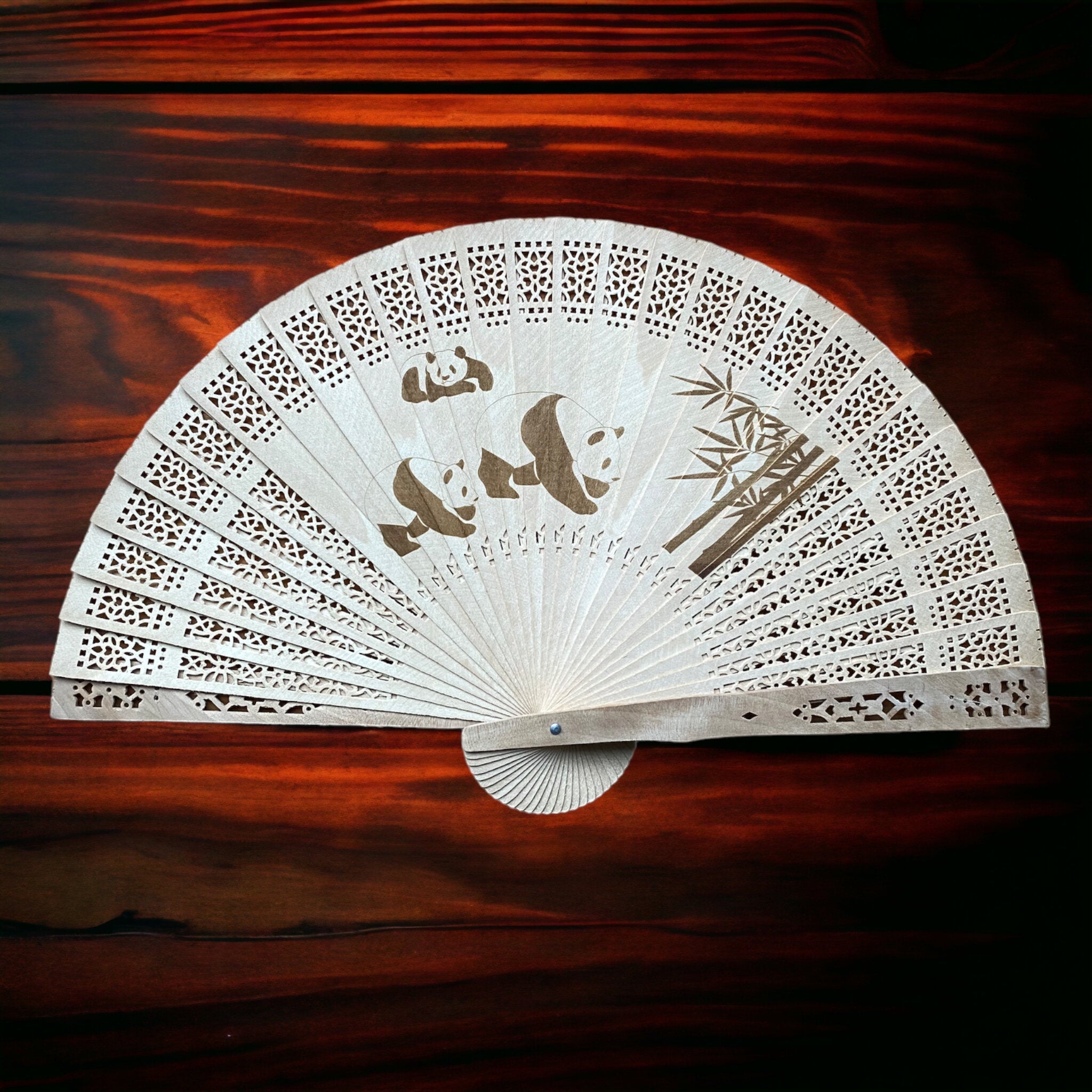 Wooden Fan at Singapore Luxury Wedding – Elegant Event Accessory