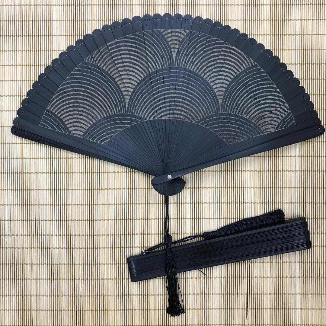 Handcrafted Bamboo Fan with Elegant Laser Engraving – Singapore Heritage