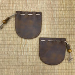 Custom Genuine Leather Drawstring Pouch 01