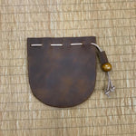 Custom Genuine Leather Drawstring Pouch 01