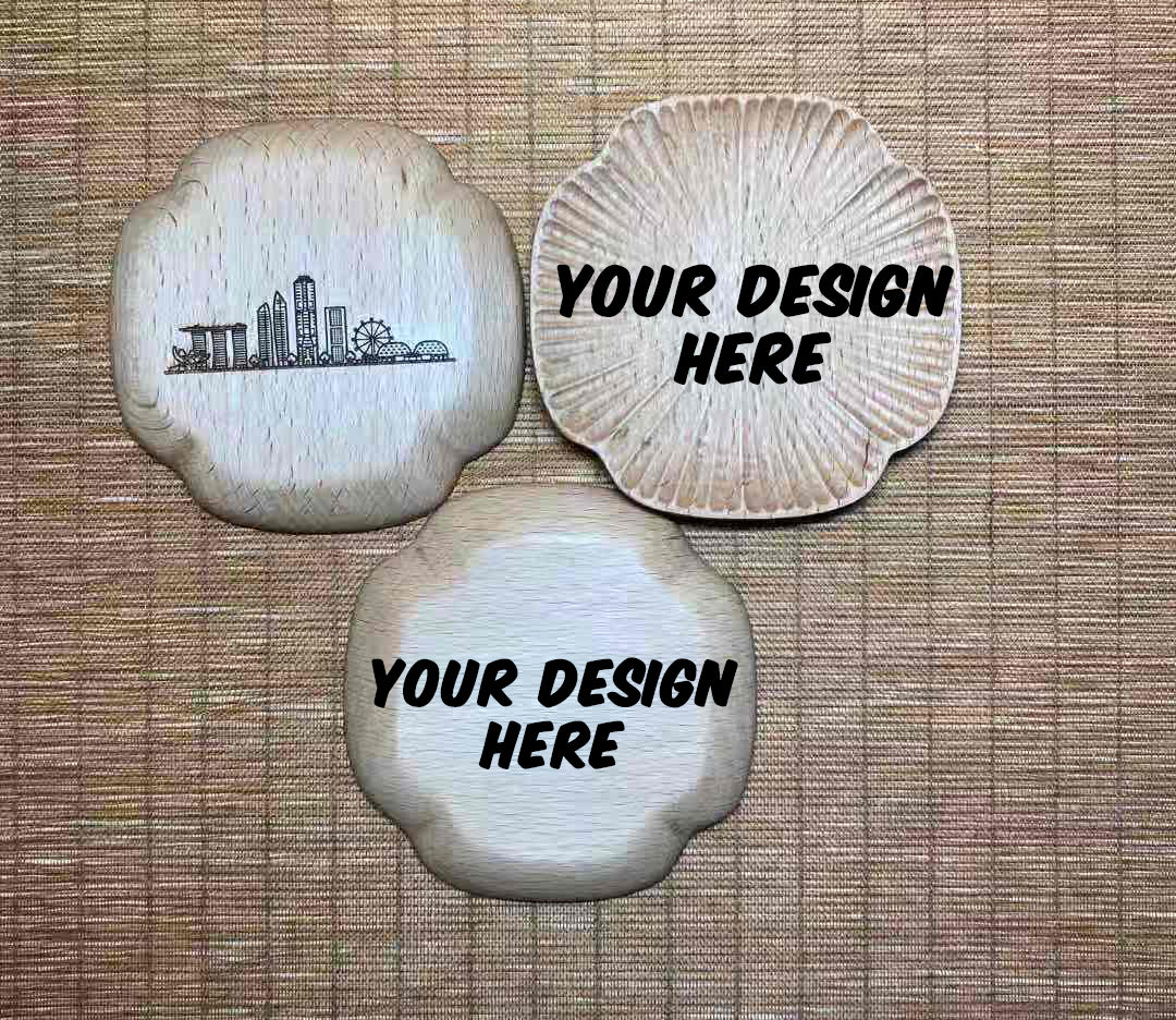 Custom Solid Wood Coaster Printing Singapore – TheXstyle