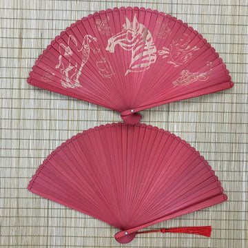 Custom Bamboo fan printing 01