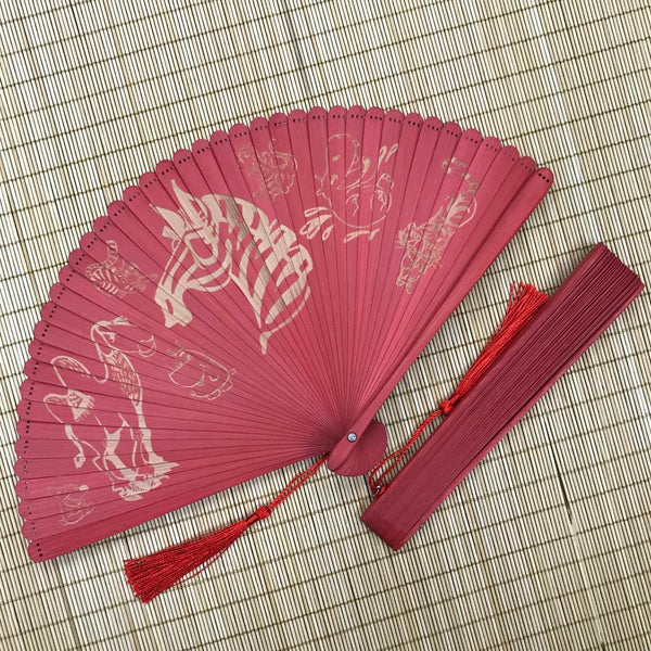Custom Bamboo fan printing 01