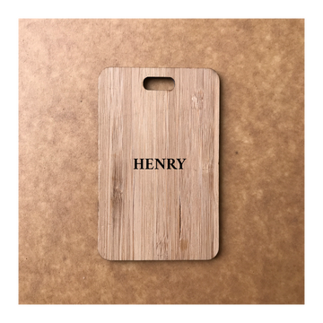Custom Bamboo Luggage Tag 13