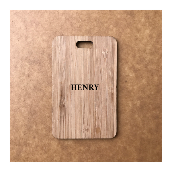 Custom Bamboo Luggage Tag 13