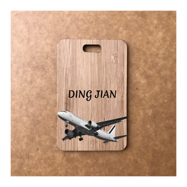 Custom Bamboo Luggage Tag 13