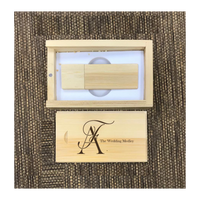Custom Bamboo thumb drive set 01