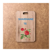 Custom Bamboo Luggage Tag 13