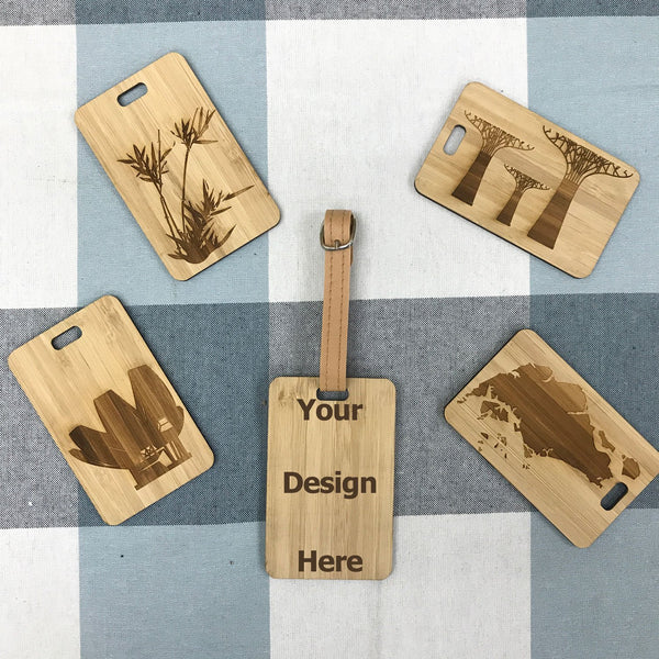 Custom Bamboo Luggage Tag 13