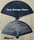 Custom Bamboo fan printing 02