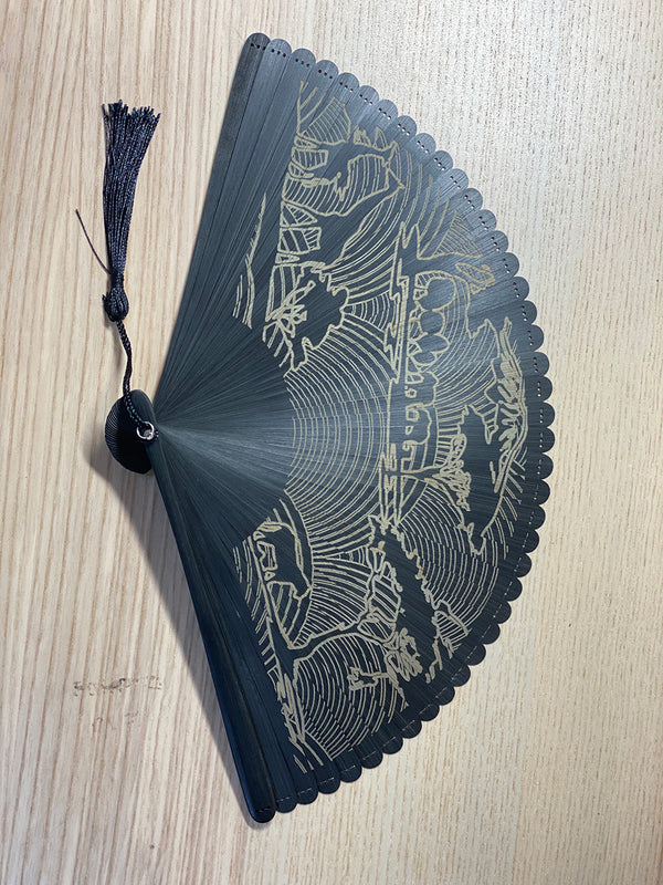 Custom Bamboo fan printing 02