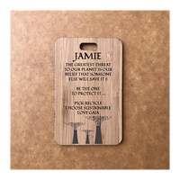 Custom Bamboo Luggage Tag 13