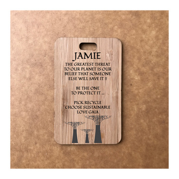 Custom Bamboo Luggage Tag 13