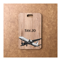 Custom Bamboo Luggage Tag 13