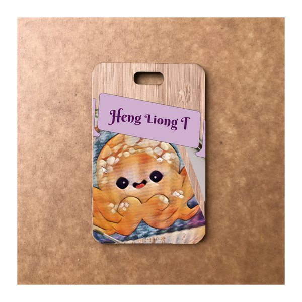 Custom Bamboo Luggage Tag 13