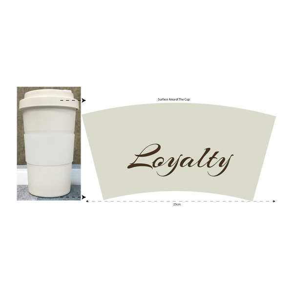 Bamboo fiber cup 02(420 ml, Engraved)