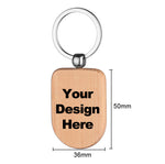 Custom Solid Wood Keychain 31