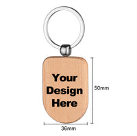 Custom Solid Wood Keychain 31