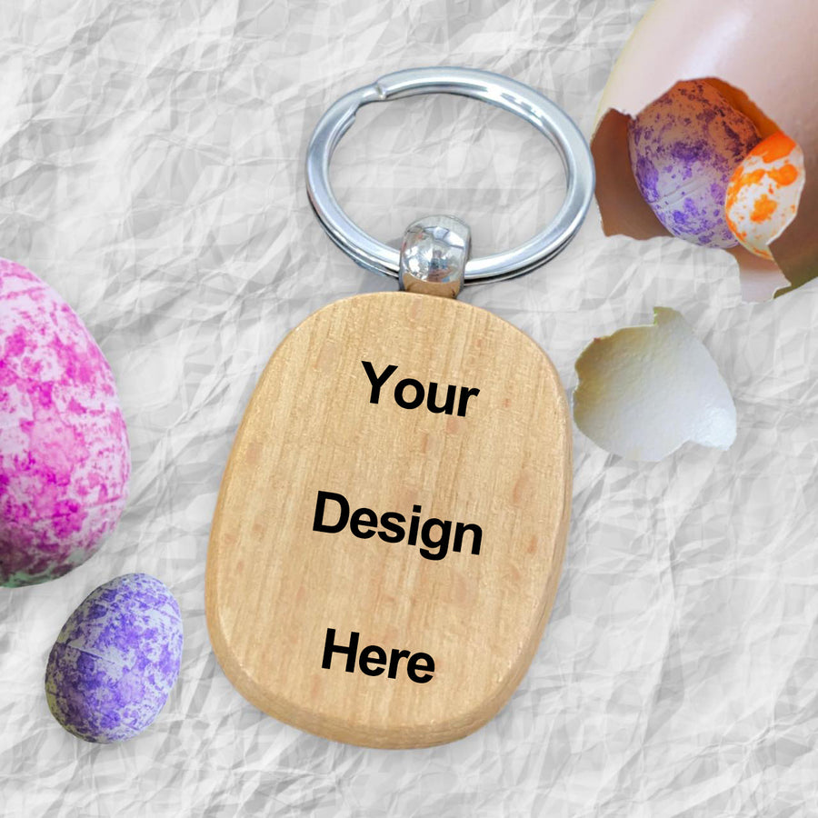 Minimalist Solid Wood Keychain with Clean Design – Modern Singapore Style