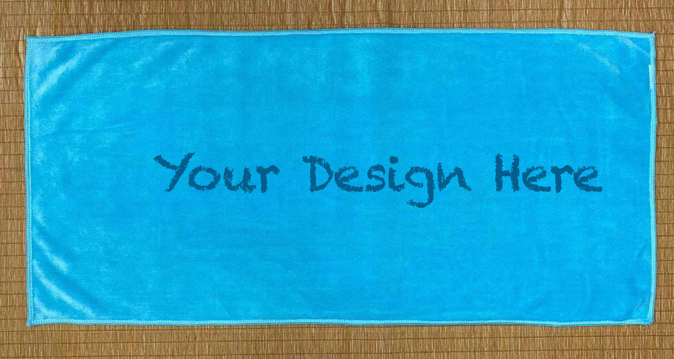 Range of custom printed corporate towels with various Singapore business logos