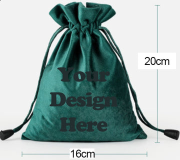 100 Custom Velvet Bags Logo Print Drawstring Bags Custom Product Package  Bag Jewelry Bags Velvet Pouch Necklace Bags Wholesale Beige -  Singapore