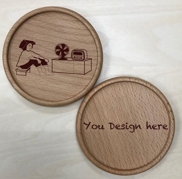 Custom Solid Wood Coaster Printing 30