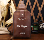 Custom Genuine Leather Messenger Bag 01