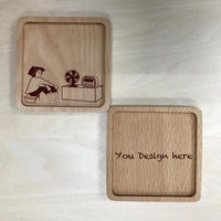 Custom Solid Wood Coaster Printing 31