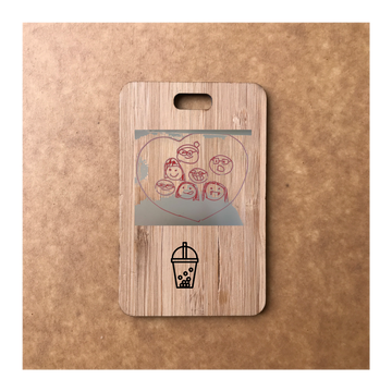 Custom Bamboo Luggage Tag 13