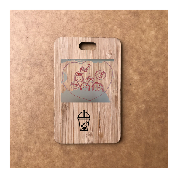 Custom Bamboo Luggage Tag 13