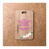 Custom Bamboo Luggage Tag 13