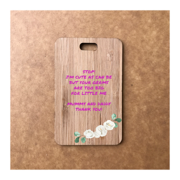 Custom Bamboo Luggage Tag 13